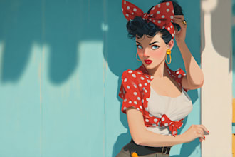 draw a pin up girl and pin up girl