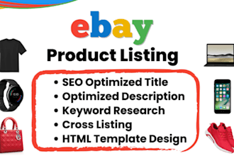 do ebay listing, ebay product listing, ebay SEO listing, ebay lister