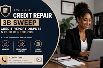 do credit repair 3b sweep credit report dispute and public records