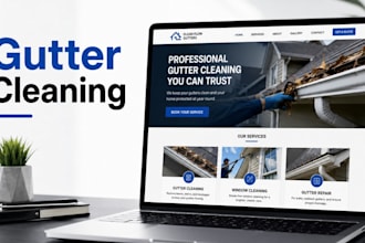 create gutter cleaning website, cleaning service bid proposal writing