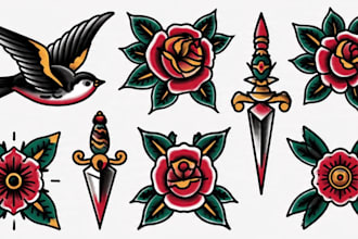 old school tattoo illustrations