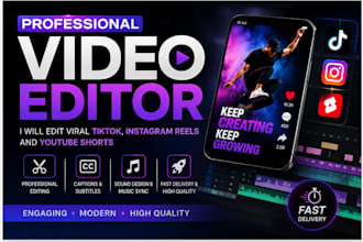 edit viral tiktok videos, instagram reels youtube short and social media content