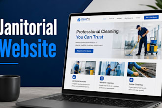 design janitorial website, window cleaning, gutter website ghl account setup