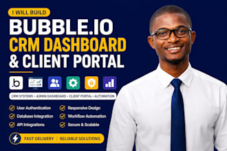 build bubble io CRM dashboard and client portal