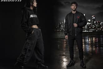 design premium luxury fashion lookbook and brand visuals