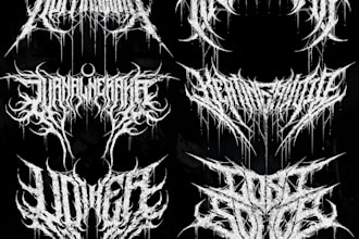 design death metal, deathcore, metalcore logo