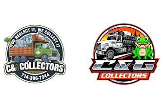 do elegant amazing dump truck logo for your business in one day
