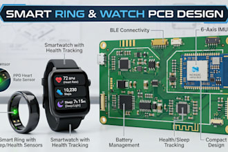 design smart ring and smartwatch pcb with ble, health and sleeping tracking