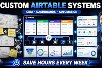 build airtable CRM database dashboard and business systems, softr expert