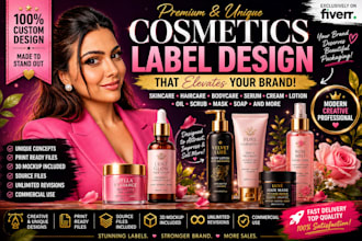 design luxury cosmetic label,skincare,beauty jar,bottle,serum,cream,skin,lotion