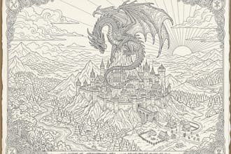 draw amazing outline or line art