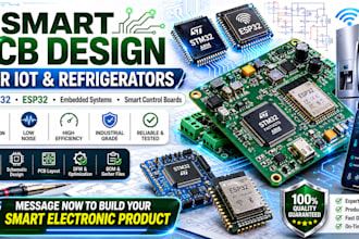 smart refrigerator pcb design with stm32 esp32 temperature control system