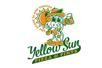 design neighborhood pizza and craft beer bar logo