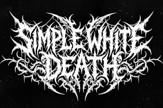 design technical death metal for your logo and name