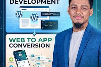 design wordpress website and convert it to mobile app for your business
