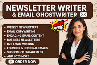 write and ghostwrite your weekly email newsletter copy