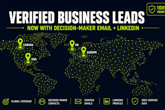 provide verified b2b leads with decision maker email and linkedin