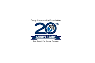 design turning community foundation anniversary logo