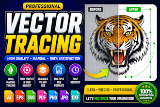 do anything in adobe illustrator, redraw image, logo, vector art illustration