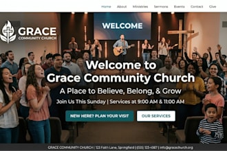 design squarespace church website ministry and faith based organization website