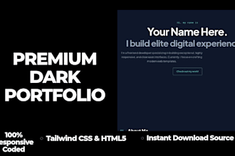 design a premium downloadable portfolio website