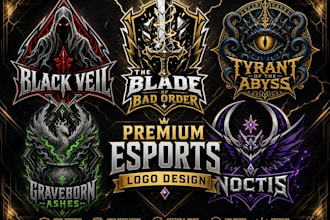 design a custom esports, gaming clan, guild, and streamer logo