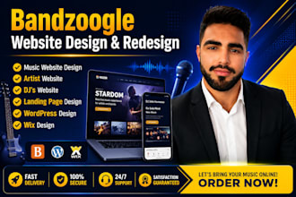 design bandzoogle music artist website for band, epk, snapps, bandzoogle site
