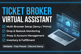 be your expert ticket broker virtual assistant