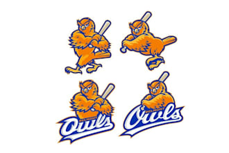 make belmont owls college level logo with baseball team