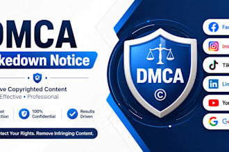 send dmca takedown notice to remove copyright violating content