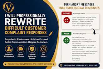 professionally rewrite difficult complaint responses