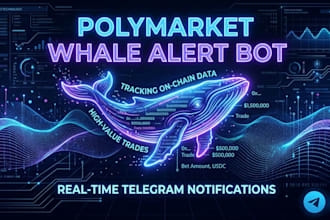 build a polymarket whale tracker and news alert bot for telegram