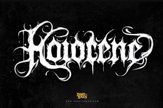 design a scary doom metal band logo