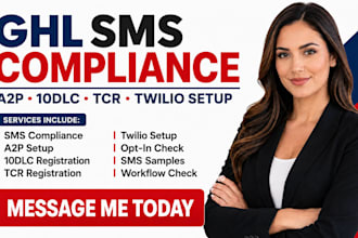 do ghl SMS compliance ghl a2p ghl 10dlc ghl tcr registration twilio setup