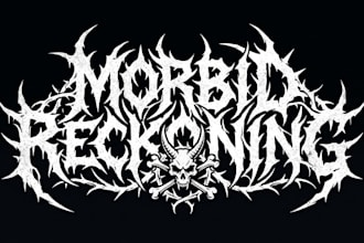 design technical death metal for your logo and name