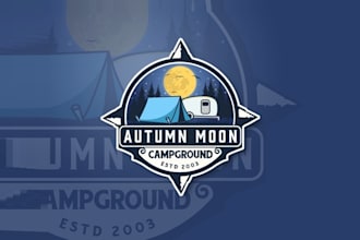 make campy and fun logo tents trailers campfires and snores