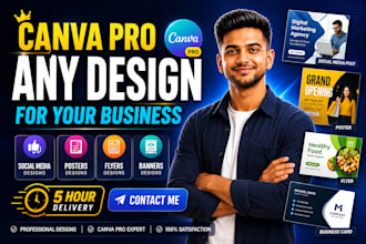 create professional canva pro designs in 5 hours