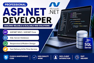 develop asp net website with sql server database