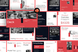 do redesign revamp professional business powerpoint presentation, pitch deck