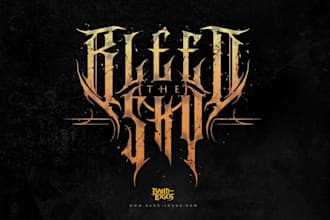 design an epic viking metal band logo