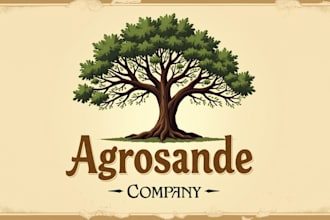 design a vintage tree agro farm logo for your business