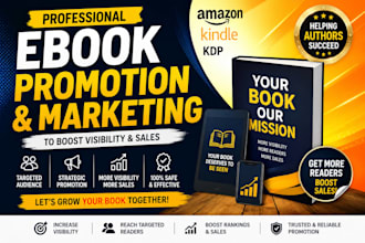 do ebook promotion, book promotion and ebook marketing for amazon kindle books