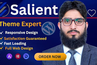 build a stunning wordpress website with salient theme and wpbakery