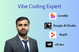 vibe code ai mobile apps, website in google ai studio, replit, lovable v0 vercel
