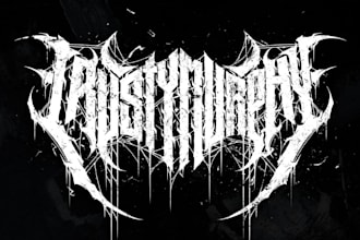 create extreme metal band logo