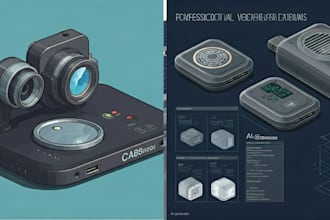 create electric gate carbon monitor, utility gps tracker 3d cad product design