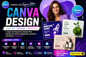 design flyers and posts in canva