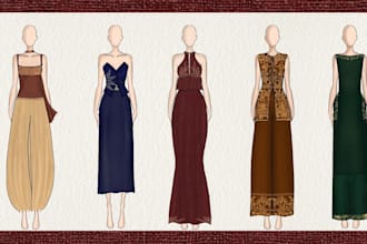 draw digital fashion illustration