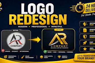 create a modern professional logo redesign for your brand