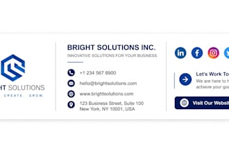 design clickable HTML email signatures for gmail and outlook